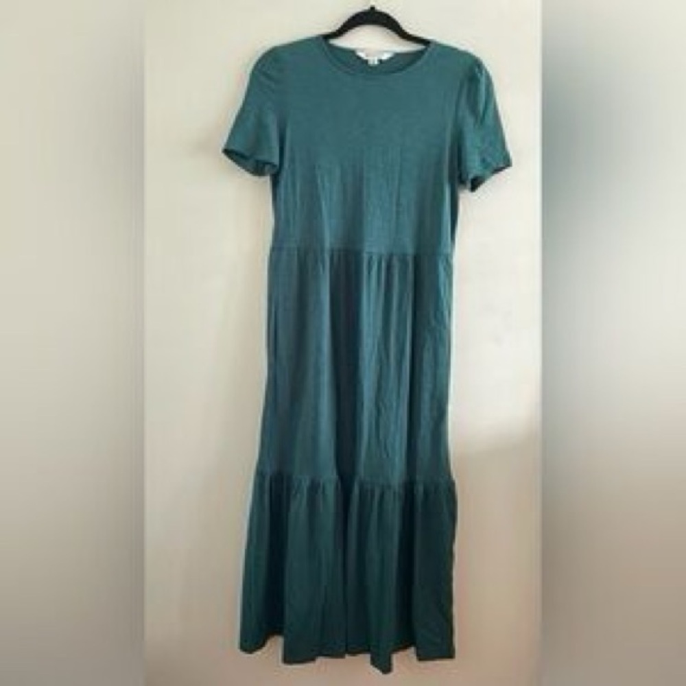 Boden Teal Maxi Dress with Short Sleeves